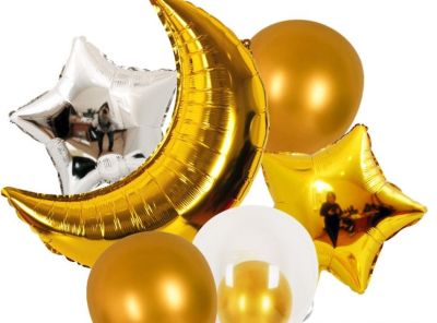 Сет балони "Луна и звезди" - 6 броя