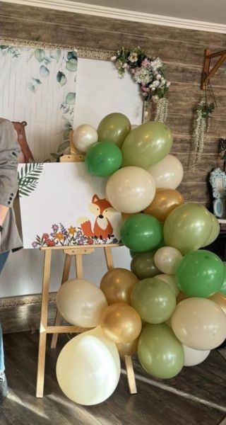 Украса с балони и статив за Кръщене, Погача или Рожден ден