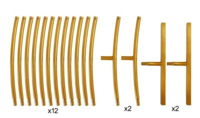 Кръгла арка / стойка за балони Златна 200 см.