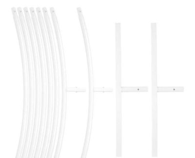 Кръгла метална стойка / арка за балони бяла 200 см