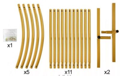Арка / стойка за балони Златна 120 см.x 220 см.