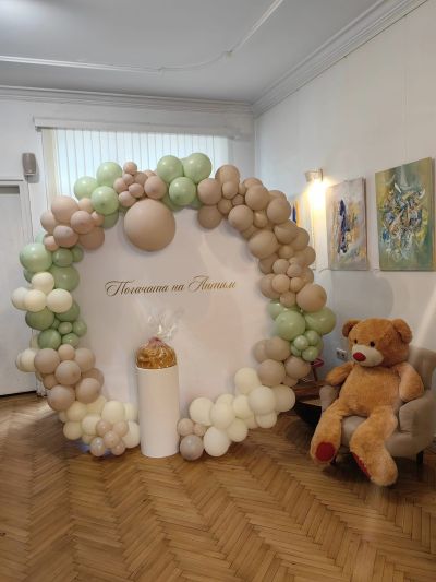 Украса за погача или кръщение на момченце с мече