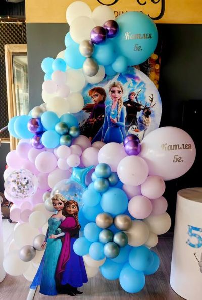 Украса за детски рожден ден с Елза и Анна от Замръзналото Кралство/Frozen