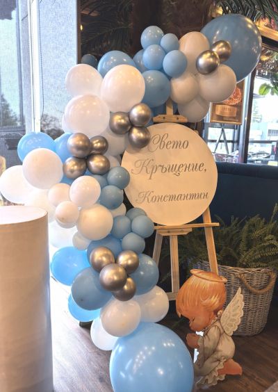 Украса за кръщение с фигурка ангелче