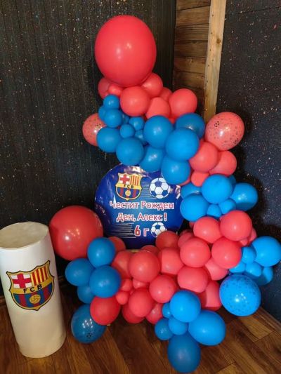Украса за детски рожден ден с любим футболен отбор/Барселона