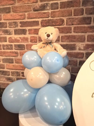 Украса за първи рожден ден с мечета в синьо