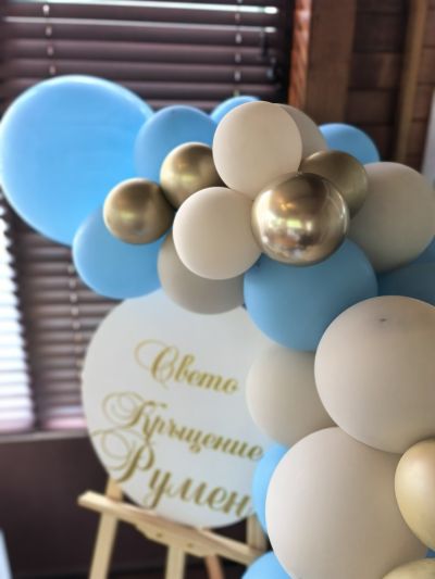 Украса за кръщение с фигурка ангелче