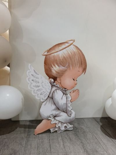 Украса за кръщение с фигурка ангелче